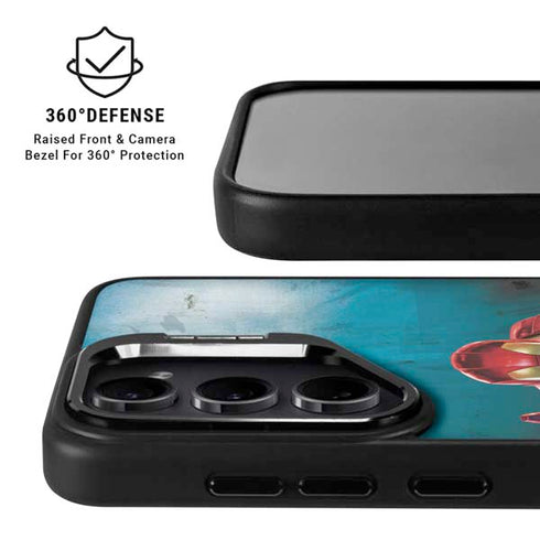Marvel Iron Man Repulsor Blast Galaxy S24 FE Kickstand Case